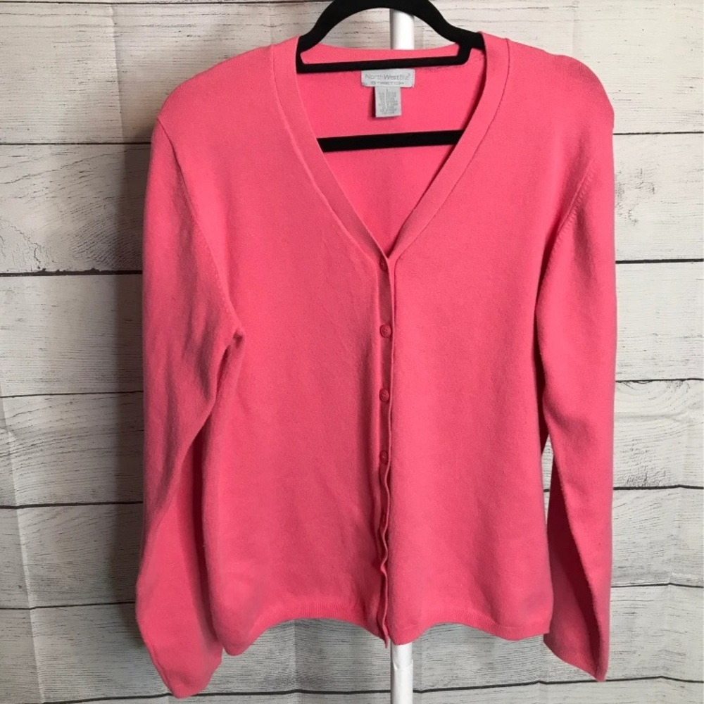 Pink Cardigan Sweater